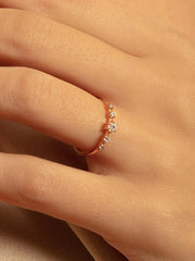0.10CTW Round Brilliant Cut 6 Prong Perfect Wedding Band Mapple Gems